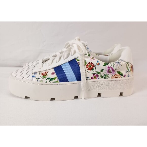 Johnny Was Downtown Fiska Multicolor Leather Sneakers Women 7 Authentic $268 - Picture 4 of 11